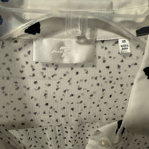 7 for all mankind sheer button up blouse - Picture 6 of 7